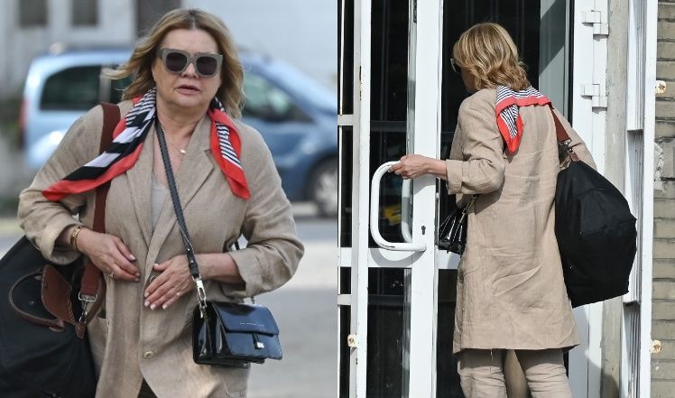 Małgorzata Ostrowska-Królikowska "przyłapana" w drodze na trening