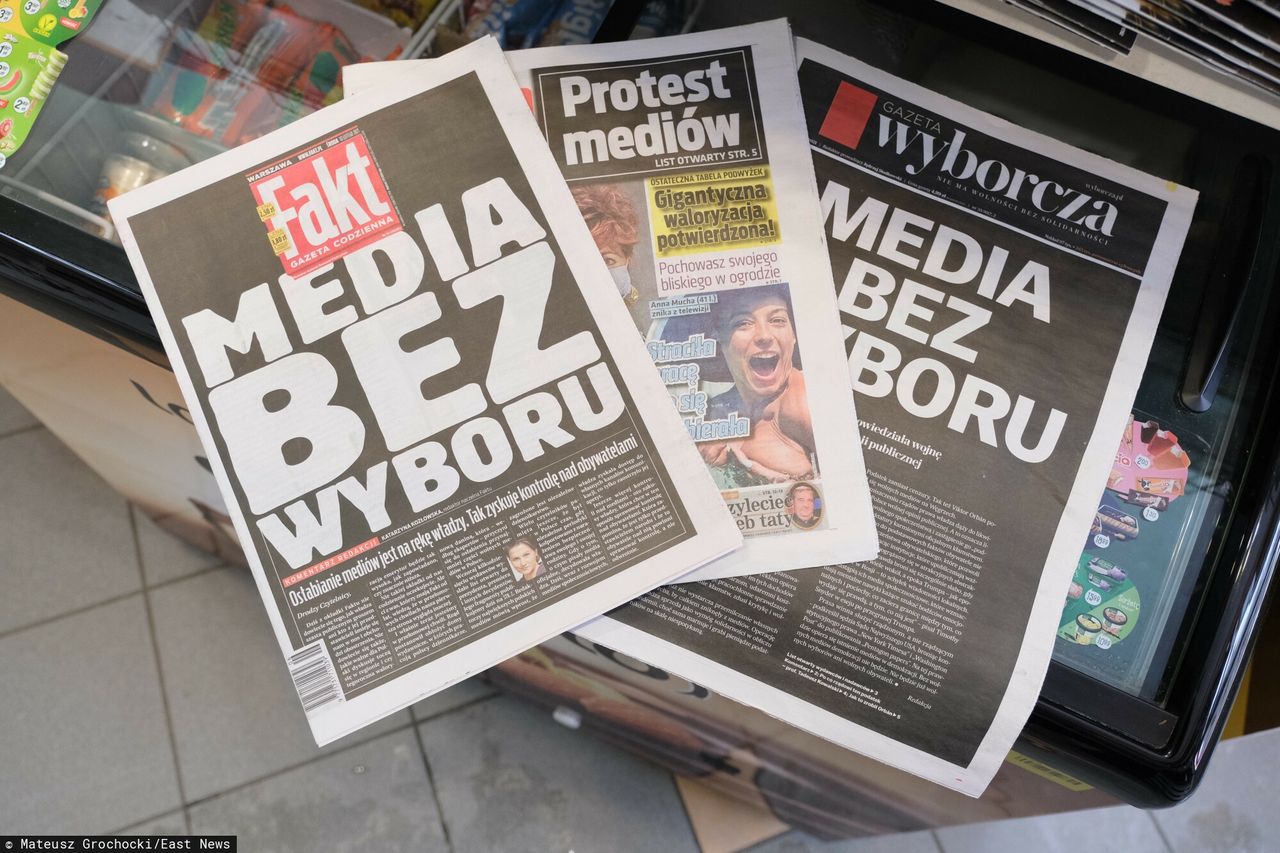 Protest Media bez wyboru dotyczył gazet papierowych, portali, tv i radia