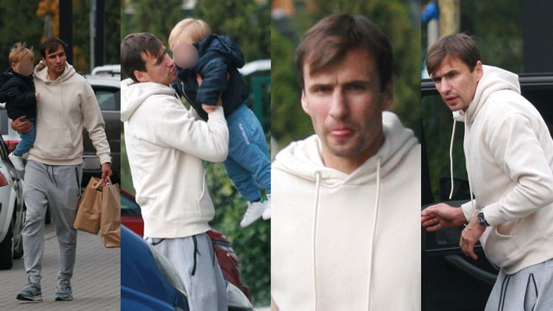 Jarosław Bieniuk spędza czas z synkiem 