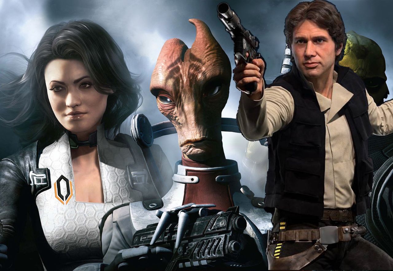 Były plany stworzenia gry w świecie Mass Effect z postacią inspirowaną Hanem Solo - Wbrew pozorom w grze nie miał się wcale pojawić Han Solo