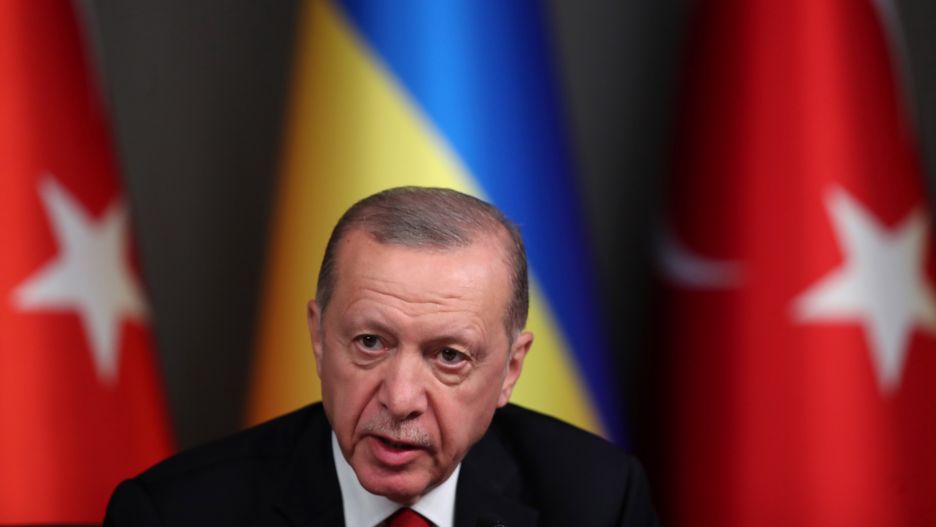 Turkey's President Recep Tayyip Erdogan attends a joint press conference with Ukraine's President Zelensky following their meeting in Istanbul, Turkey, 07 July 2023. EPA/TOLGA BOZOGLU Dostawca: PAP/EPA.