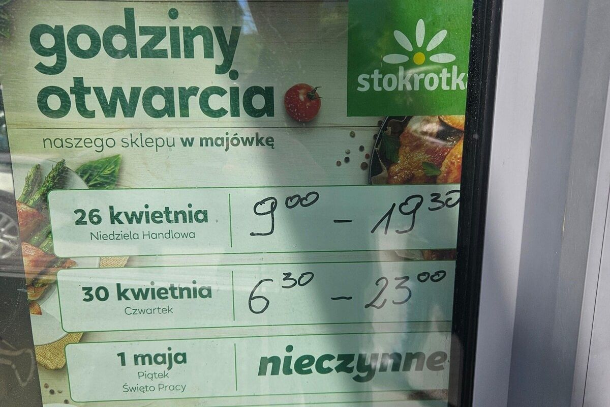 Sklepy otwarte 1 i 2 maja 2026: Biedronka, Lidl, Żabka. Gdzie zrobić zakupy w majówkę?