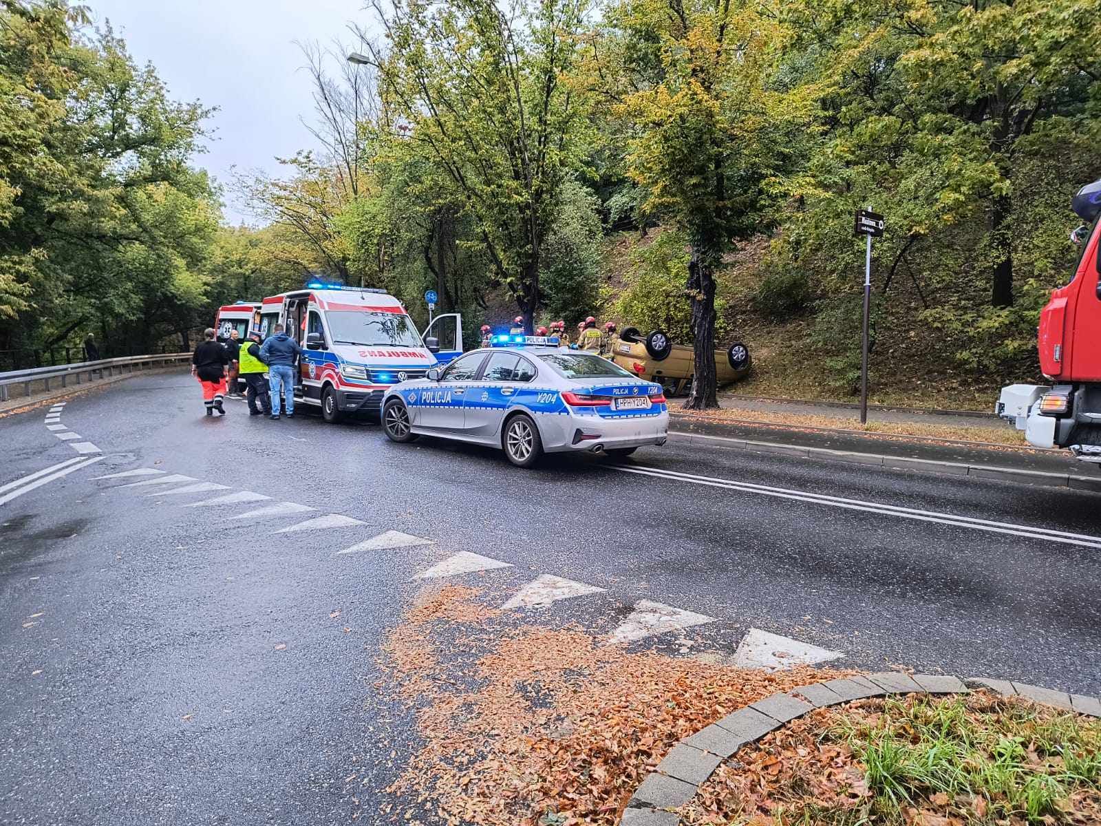 75-latek nie dostosował prędkości do warunków pogodowych