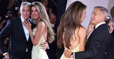 Zakochani George i Amal Clooney olśniewają na czerwonym dywanie w Wenecji (ZDJĘCIA)