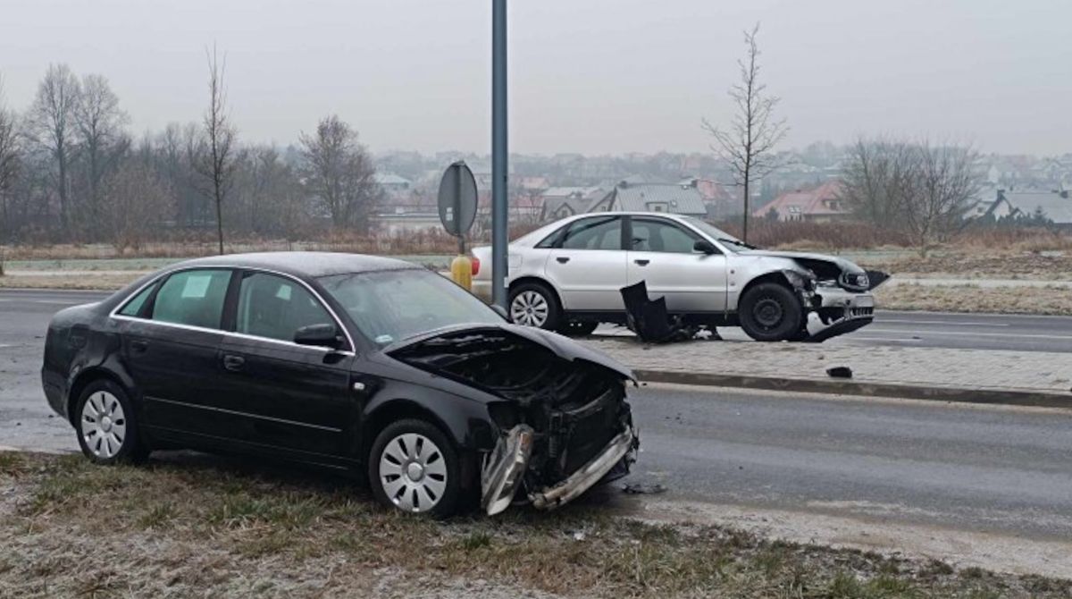 Wypadek na wjeździe duo Lublina.