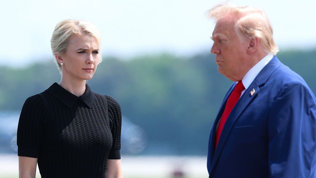 Natalie Harp (po lewej) i Donald Trump (po prawej)