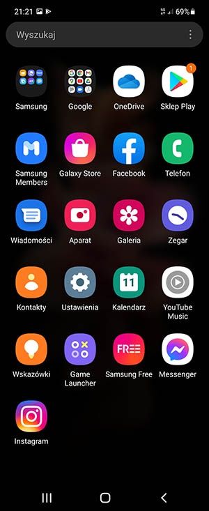 One UI 3.1.1 aplikacje