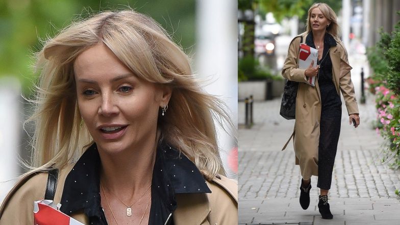 Agnieszka Woźniak-Starak przed studiem "Dzień dobry TVN"
