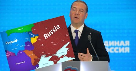Nie przestaje bulwersować. Dmitrij Miedwiediew z nową mapą świata