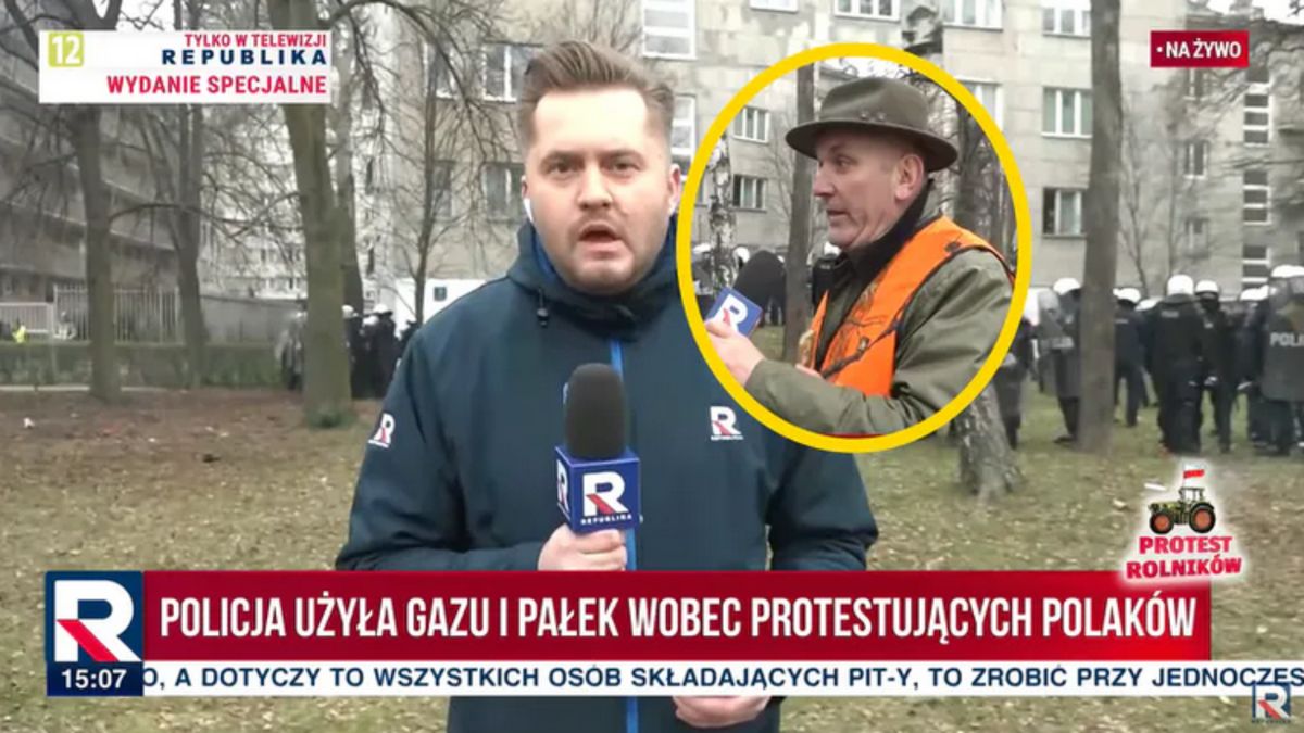 Wulgarny "myśliwy" zakłócił transmisję na żywo w TV Republika