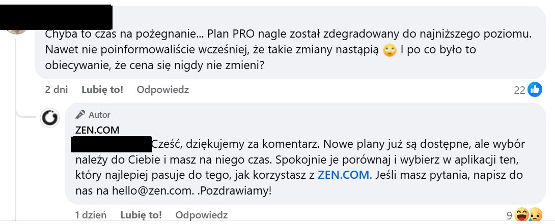 Internauci krytykują zmiany w ZEN