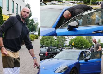 Szczęśliwy Gortat wsiada do Porsche Panamera za ponad PÓŁ MILIONA (ZDJĘCIA)