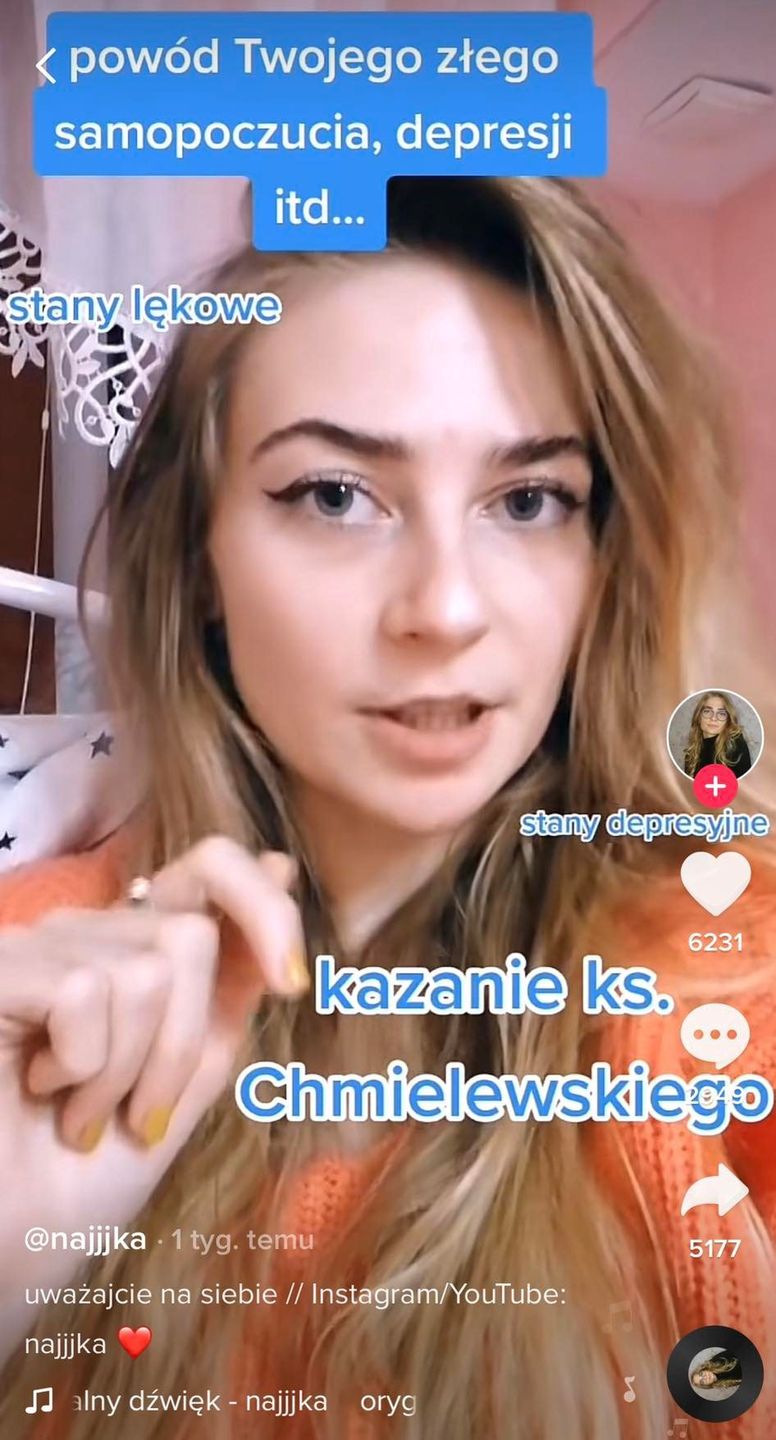 TikTokerka szerzy szkodliwe teorie na temat chorób psychicznych