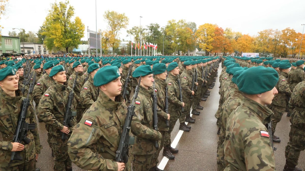 Przysięga żołnierzy dobrowolnej zasadniczej służby wojskowej
