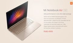 Xiaomi zapowiedziało swój pierwszy laptop Mi Notebook Air, przypominający MacBooka Air od Apple