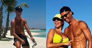 Cristiano Ronaldo i Georgina Rodriguez prężą wysportowane sylwetki w strojach kąpielowych (ZDJĘCIA)