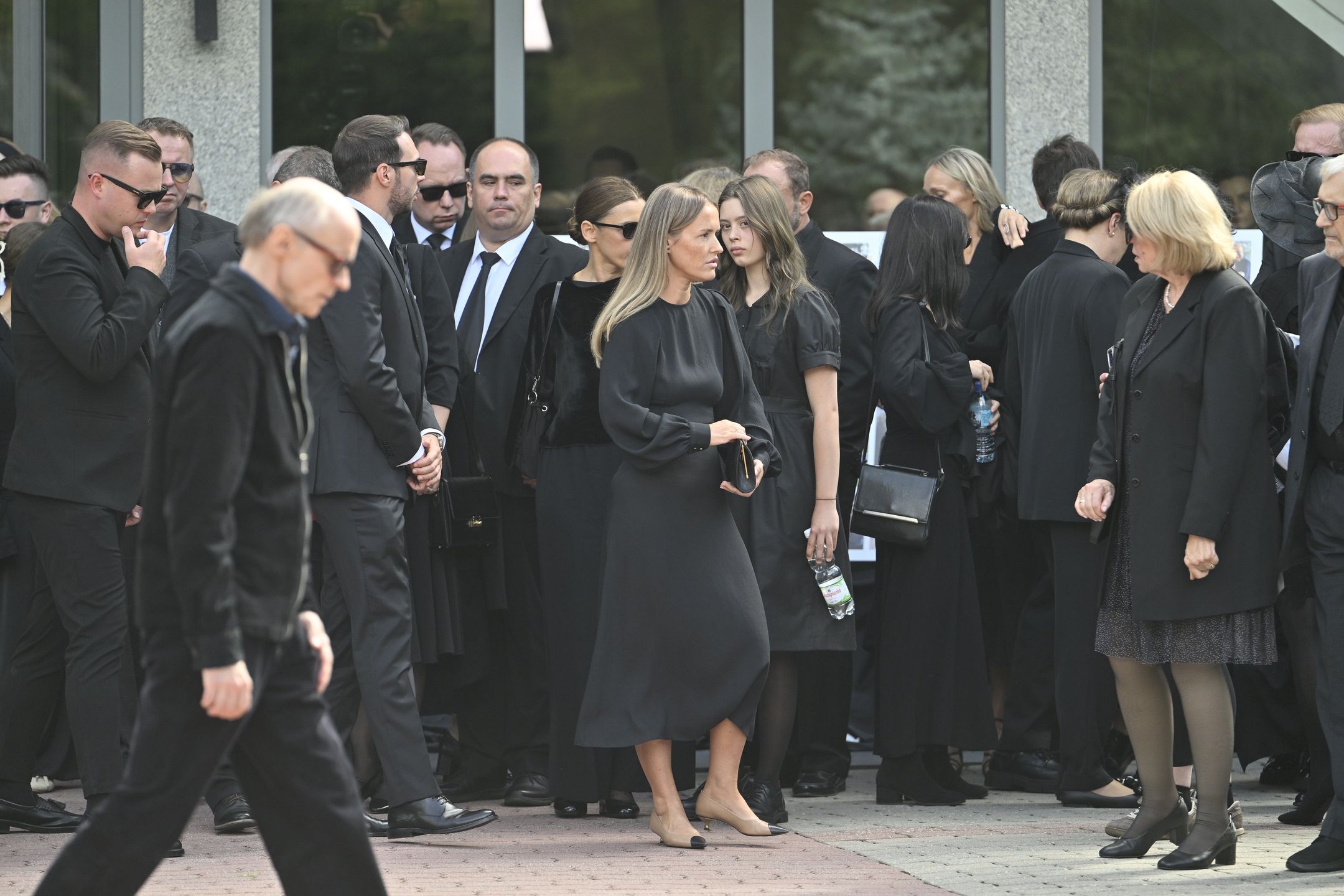 Olga Frycz na pogrzebie Jana Frycza
