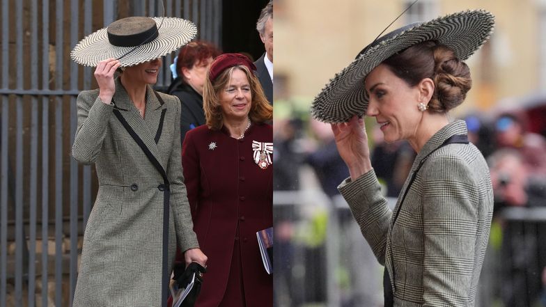 Księżna Kate walczy z wiatrem 