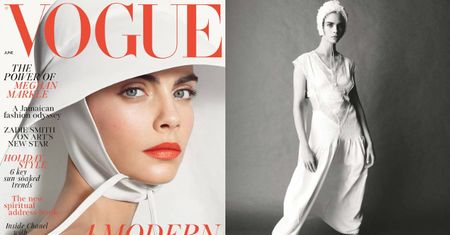 Cara Delevingne cała na biało w sesji dla "Vogue'a"