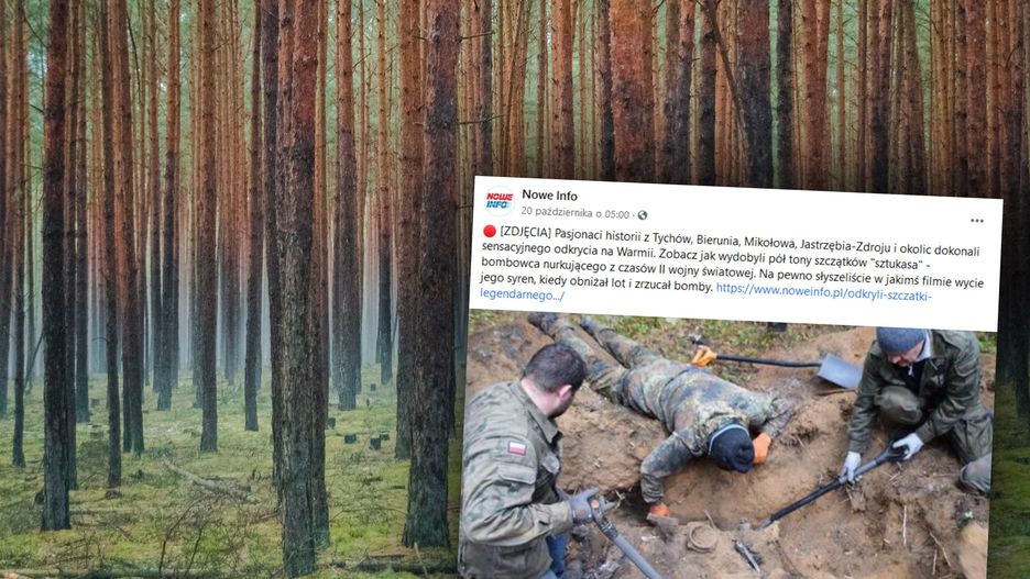 Warmia. Odnaleziono wrak samolotu Junkers Ju-87 z czasów II wojny światowej