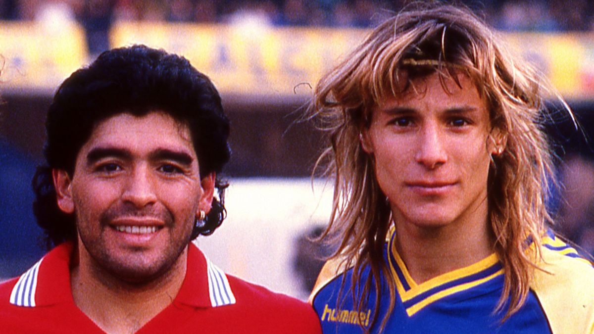 Na zdjęciu od lewej: Diego Armando Maradona i Claudio Caniggia