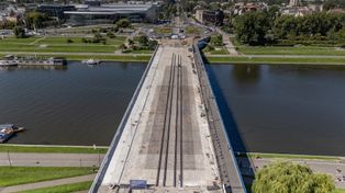 Kraków: Przebudowa mostu Grunwaldzkiego na półmetku