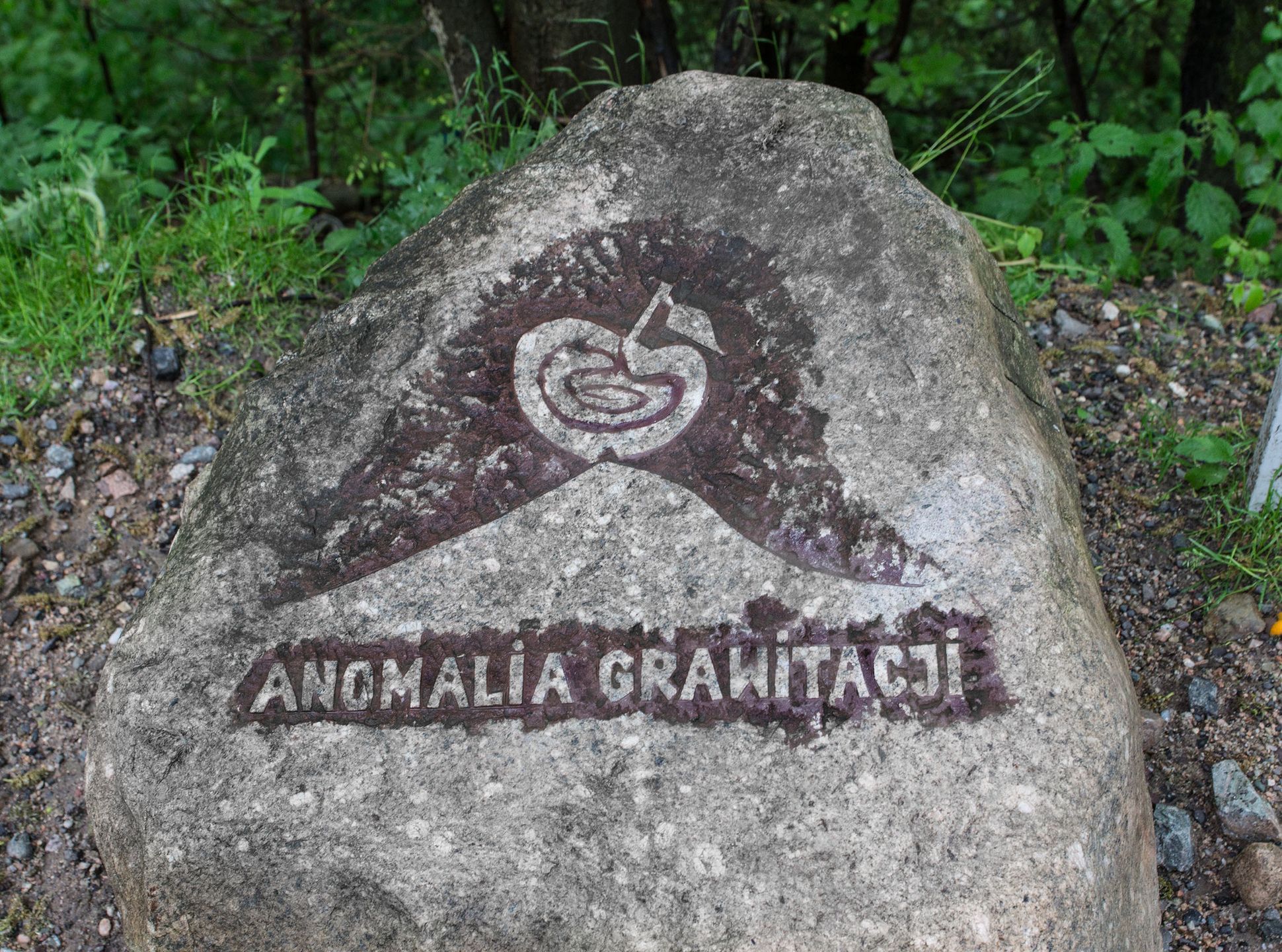 Miejsce oznaczenia anomalii grawitacyjnej w Karpaczu