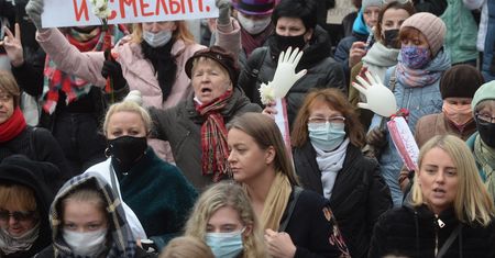 Białoruś. Na proteście w Mińsku zatrzymano kobiety i niepełnosprawnych