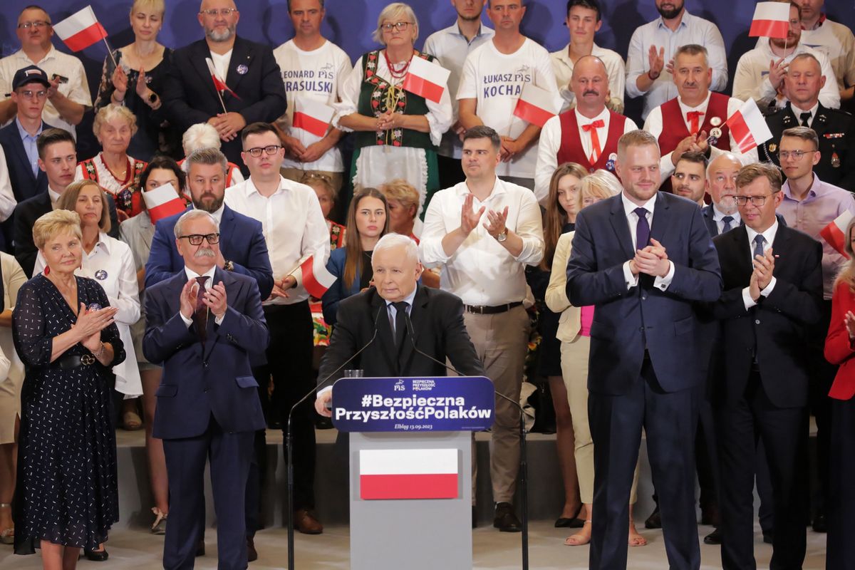 Kaczyński w Elblągu. Zwolennicy PiS sfrustrowani