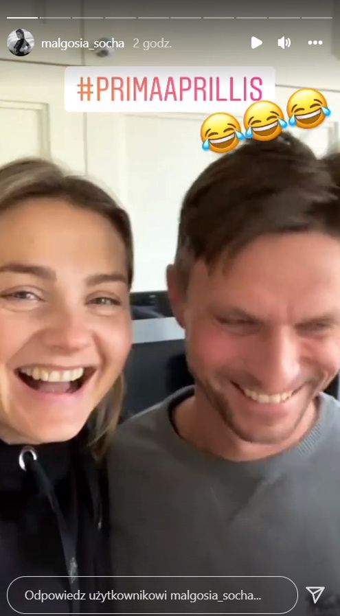 Małgorzata Socha nabrała swojego męża w prima aprilis