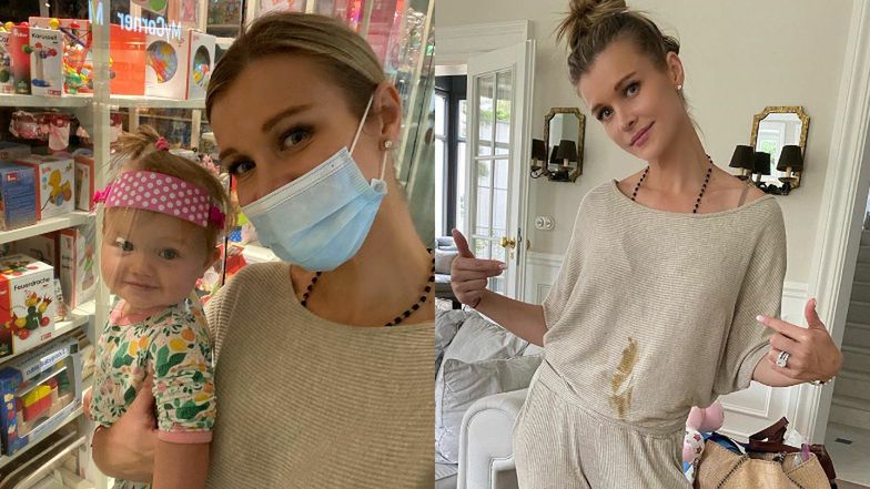 Joanna Krupa chwali się na Instagramie poplamionym sweterkiem: "PIELUCHA PRZECIEKŁA" (FOTO)