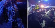 BMW uderzyło w bariery. Aż wyrwało silnik