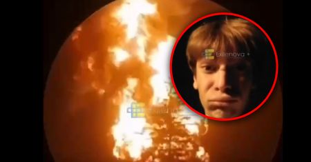 Dron uderzył w magazyn paliwa. Bezcenna reakcja Rosjanina