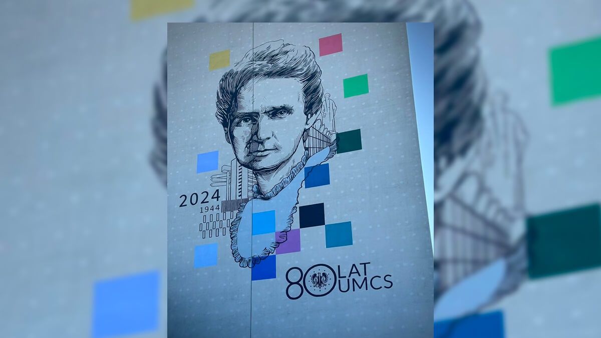 Mural na ścianie uniwersytetu w Lublinie