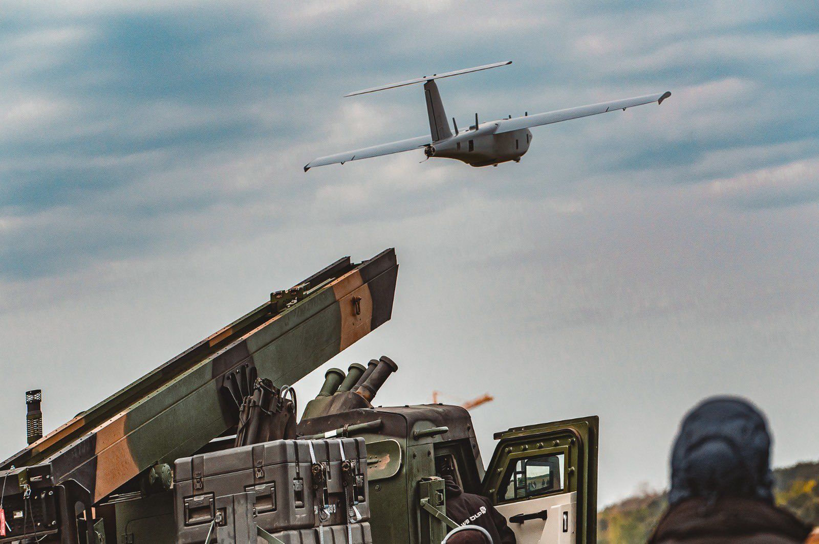 Dron BSP-U podczas startu z Warana. 