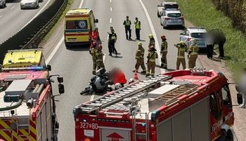 Zdarzenie na A4. Zjechały się służby. "Spore utrudnienia"