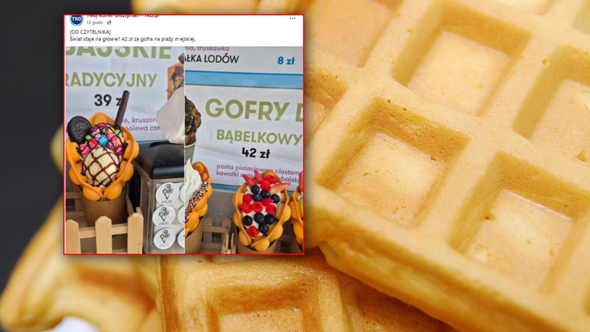 Gofry w Olsztynie w cenie 39 i 42 złotych.