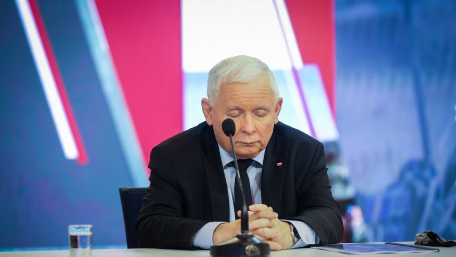 Jarosław Kaczyński na konferencji prasowej. Tomasz Grodzki zabrał głos 