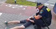 Poznań. Szedł pijany z dzieckiem w wózku. Na słowo policja stał się agresywny