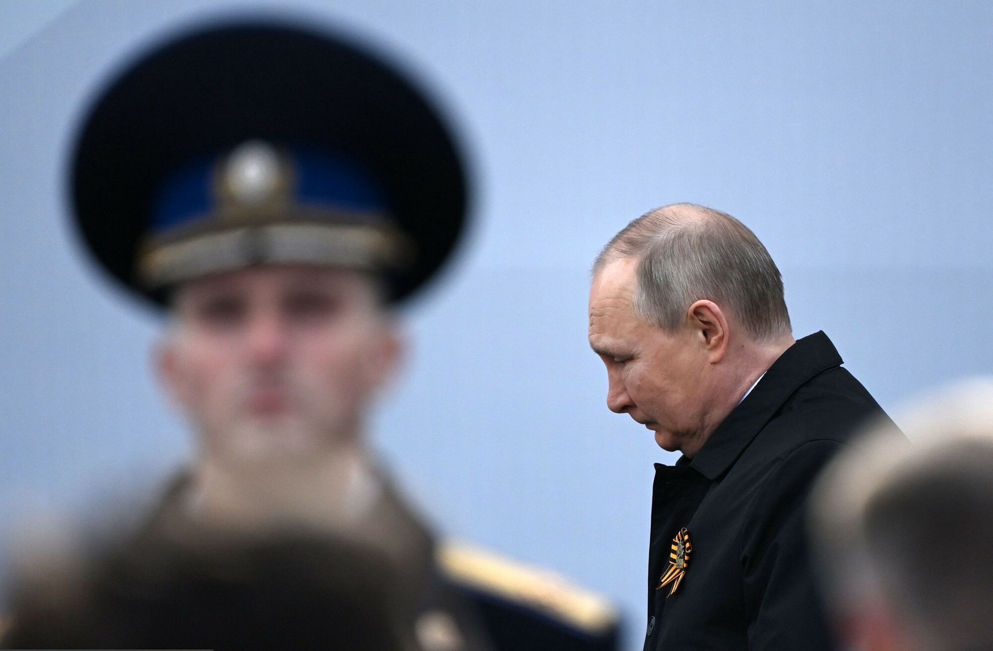 Dzień Zwycięstwa w Moskwie, 09.05.2022 r. Władimir Putin przybywa na defiladę