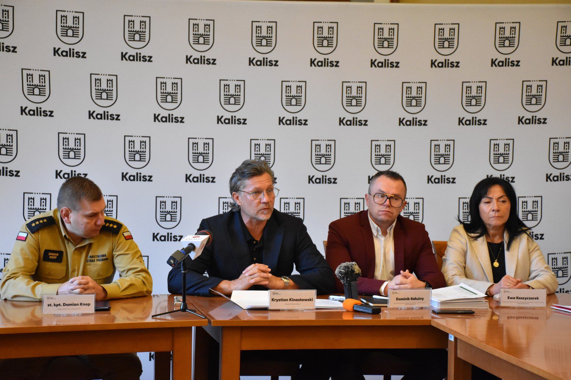 Konferencja prasowa na temat dofinansowania z Programu Ochrony Ludności i Obrony Cywilnej na lata 2025-2026 dla Miasta Kalisza