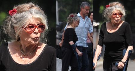 83-letnia Brigitte Bardot idzie o kulach na spotkanie z Macronami (ZDJĘCIA)