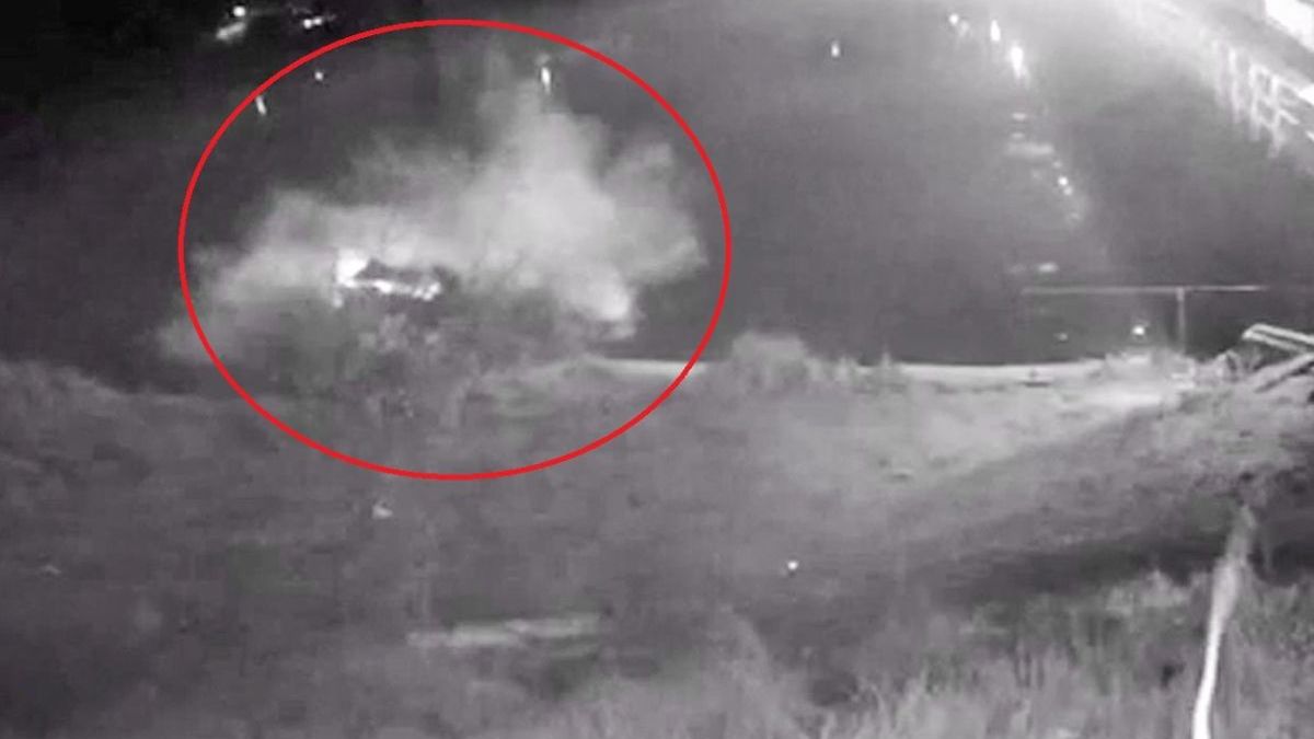 Nagranie z lądowania w rzece uwieczniły kamery miejskiego monitoringu