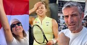 Tymczasem na Roland Garros: Joanna Koroniewska kibicuje Mai Chwalińskiej, wymachując flagą INDONEZJI. UPS?