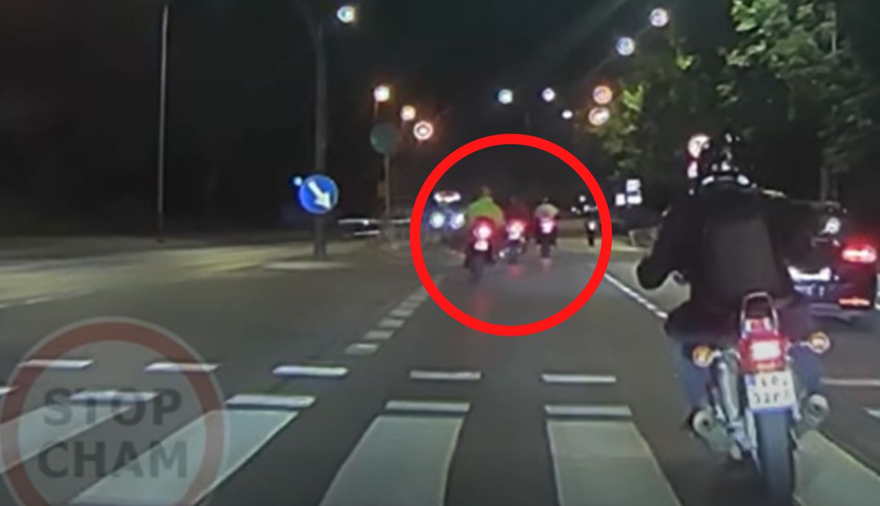 Ruszyli ze świateł. I nagle wywrotka. Motocykliści nagrani