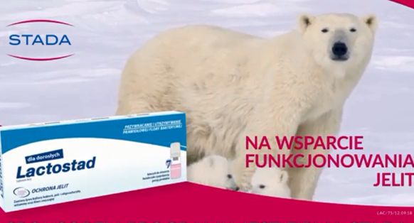 Probiotyk Lactostad reklamowany w telewizji