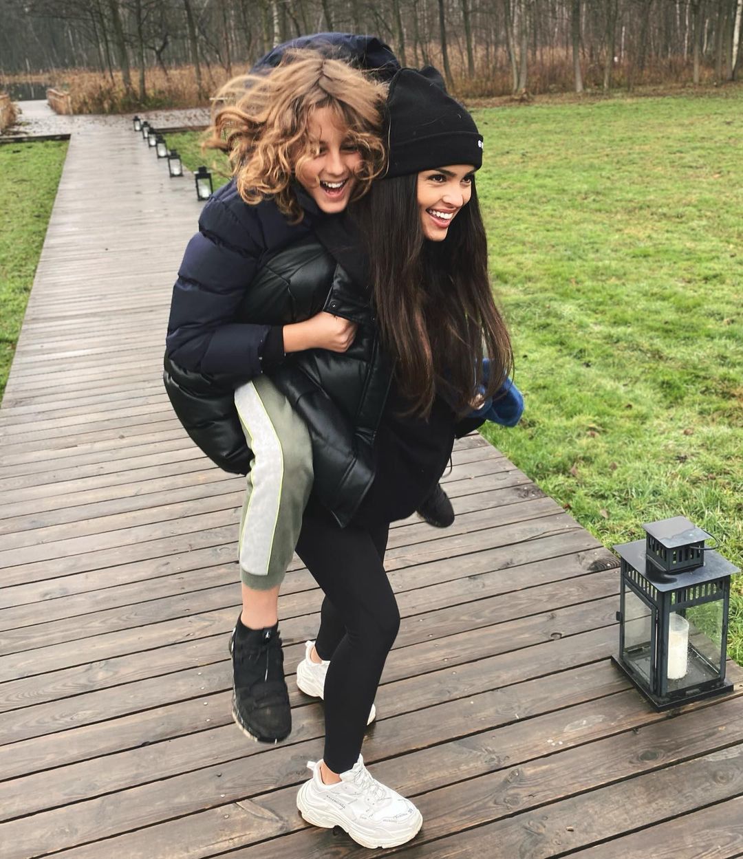 Klaudia El Dursi z synem Dawidem