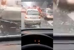 Gradobicie w Mysłowicach. Grad strzaskał szybę w aucie