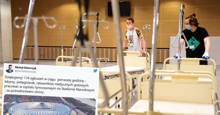 Szpital na Stadionie Narodowym. "114 zgłoszeń w ciągu godziny"