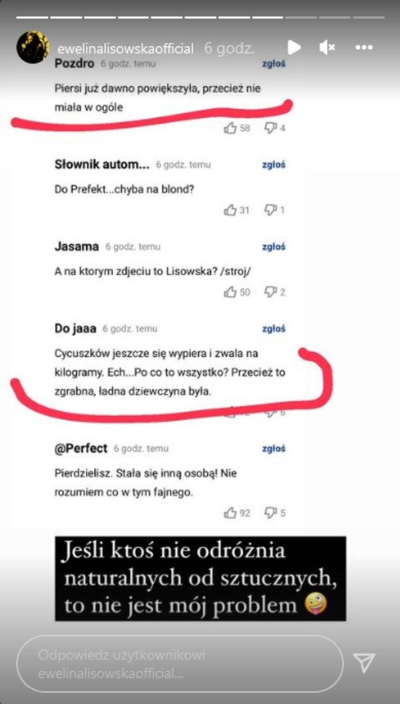 Ewelina Lisowska odpowiada na komentarze na temat swojego odmienionego wyglądu